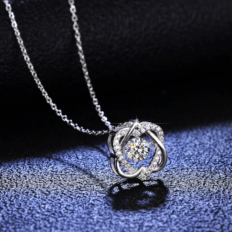 S925 Sterling Silver Pendant Moissanite Smart Necklace - Image 2