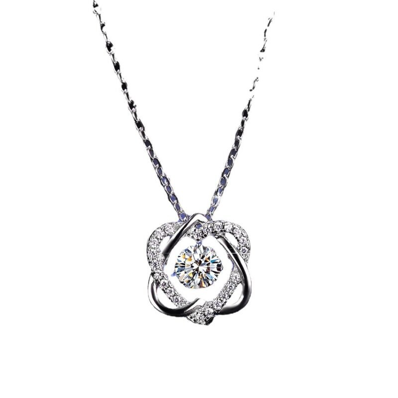 S925 Sterling Silver Pendant Moissanite Smart Necklace - Image 4