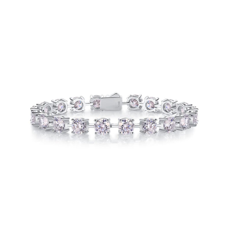 About Time Luxury Fashion Mossan Diamond S925 Silver Bracelet Comparable To Natural Diamonds - Image 2