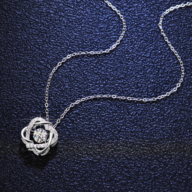 S925 Sterling Silver Pendant Moissanite Smart Necklace - Image 3