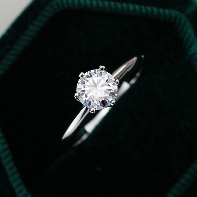 S925 Sterling Silver Ring Moissanite Ring - Image 4