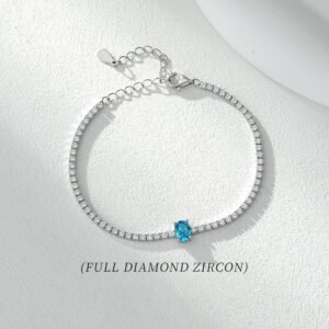 Women's S925 Sterling Silver Diamond Inlaid Zircon Bracelet
