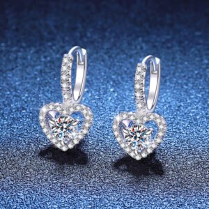 S925 Sterling Silver Moissanite Earrings High-grade European And American Style