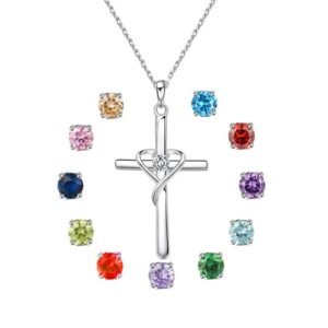 S925 Sterling Silver Cross Frame Pendant Clavicle Chain