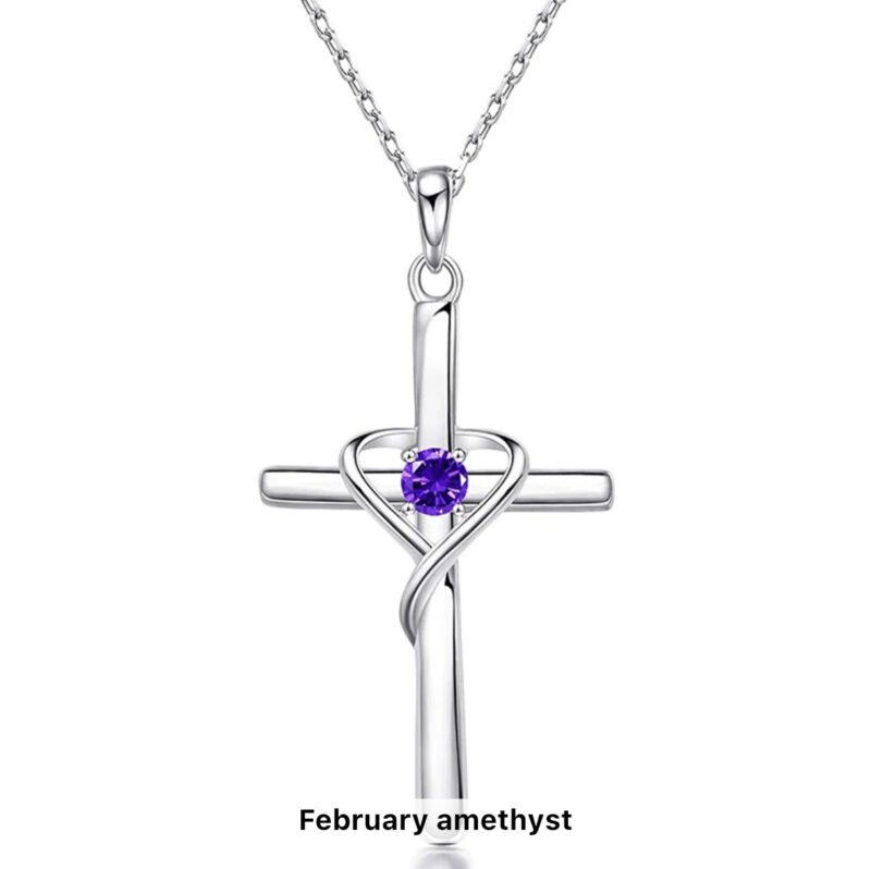 S925 Sterling Silver Cross Frame Pendant Clavicle Chain - Image 7