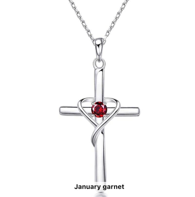 S925 Sterling Silver Cross Frame Pendant Clavicle Chain - Image 10