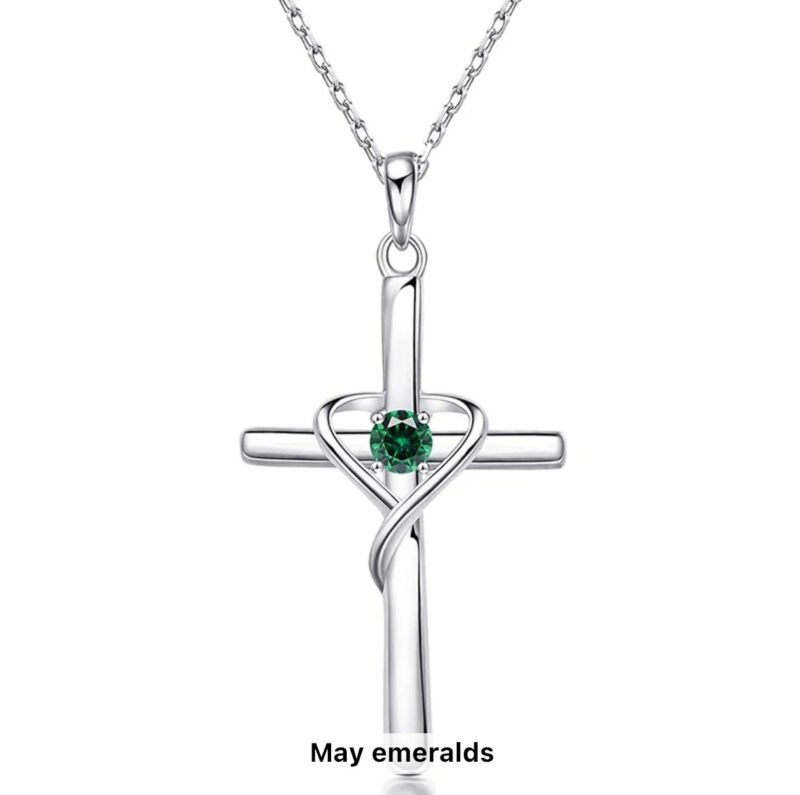 S925 Sterling Silver Cross Frame Pendant Clavicle Chain - Image 9