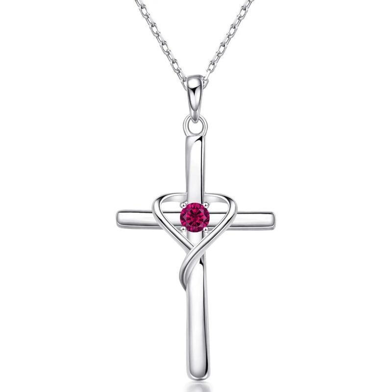 S925 Sterling Silver Cross Frame Pendant Clavicle Chain - Image 6