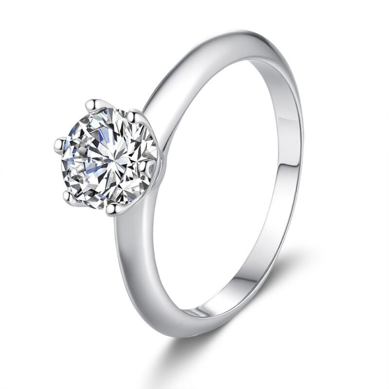 S925 Sterling Silver Ring Moissanite Ring - Image 2