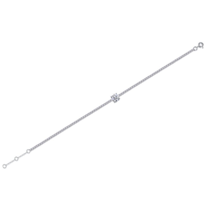 Dawn Luxury Fashion Mossan Diamond S925 Silver Bracelet - Image 3