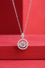 Touch - A Fashionable And Trendy Jewelry Necklace Pendant Set With 1-carat Moissanite S925 Sterling Silver And Platinum Plating
