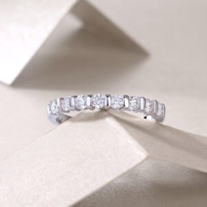 Luxury Fashion Diamond Ring, Moissanite Silver Ring