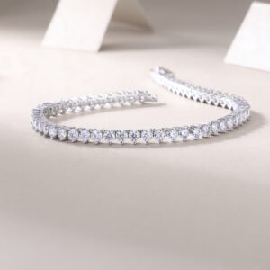 Mark Luxury Fashion Mosan Diamond S925 Silver Bracelet Comparable To Natural Diamonds