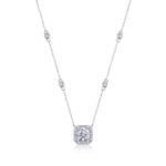 Flower Love - A Fashionable And Luxurious Diamond Jewelry Pendant Set With 1-carat Moissan Diamond S925 Sterling Silver And Platinum Plating