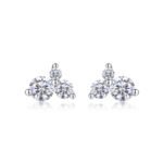 Wave Diamond Set Moissanite Silver Earrings Luxury Fashion Diamond Earrings Stud Earrings